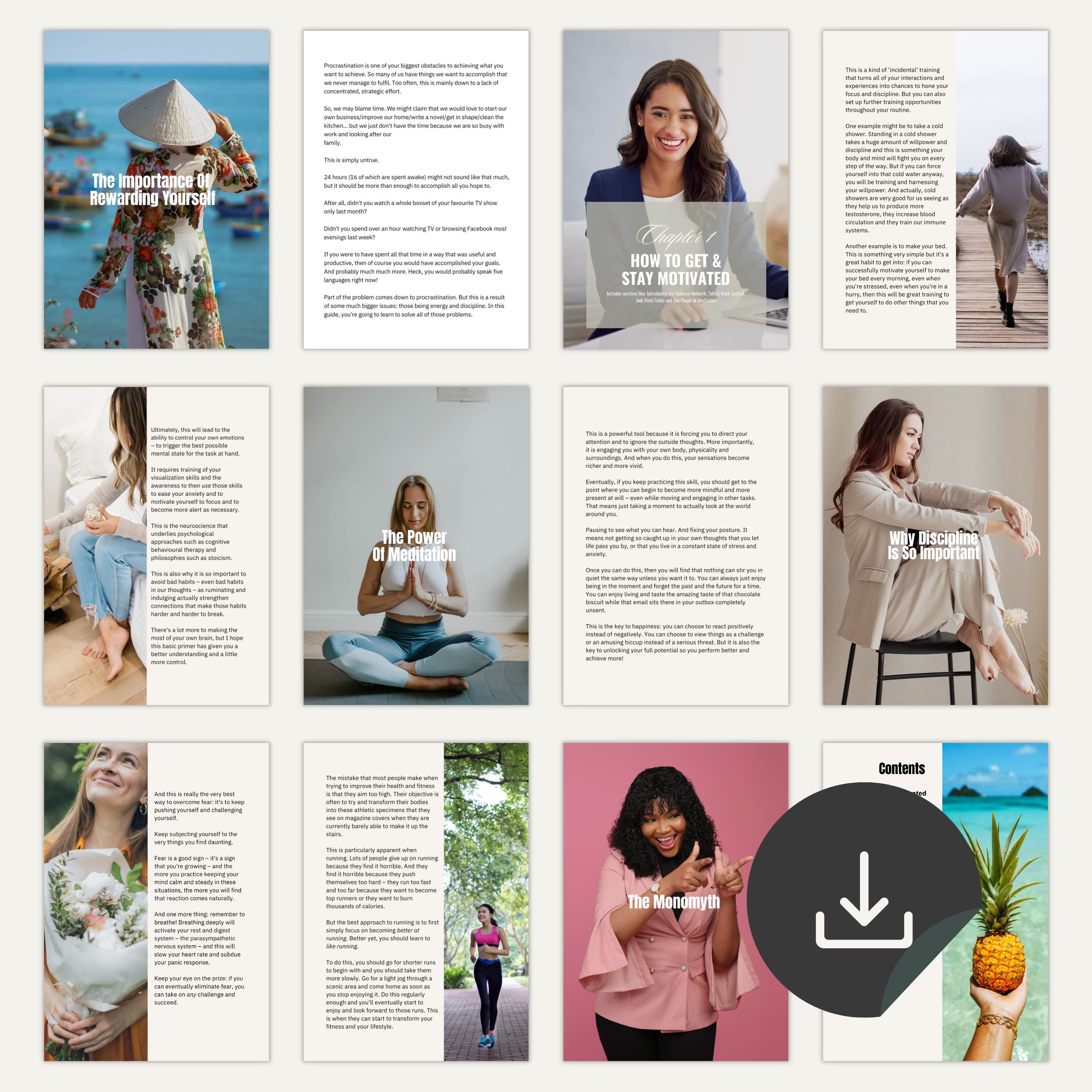 Master Your Life ebook page preview showing personal development content and mindset chapters