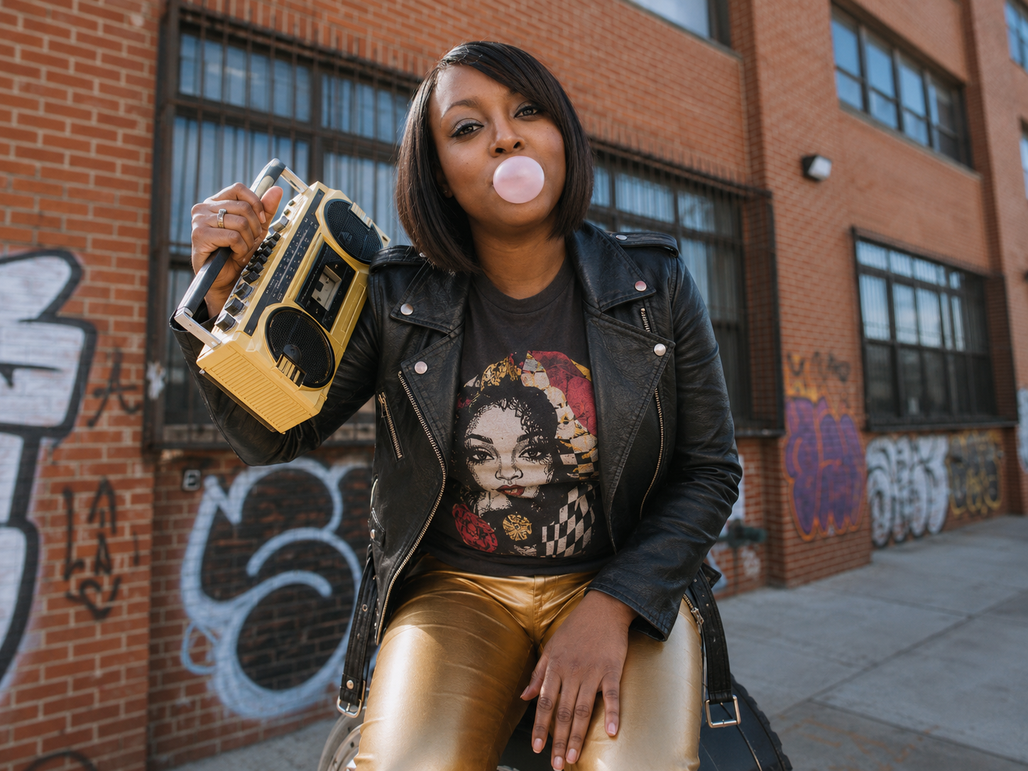 Nefe (NYC) Street style with retro vibes