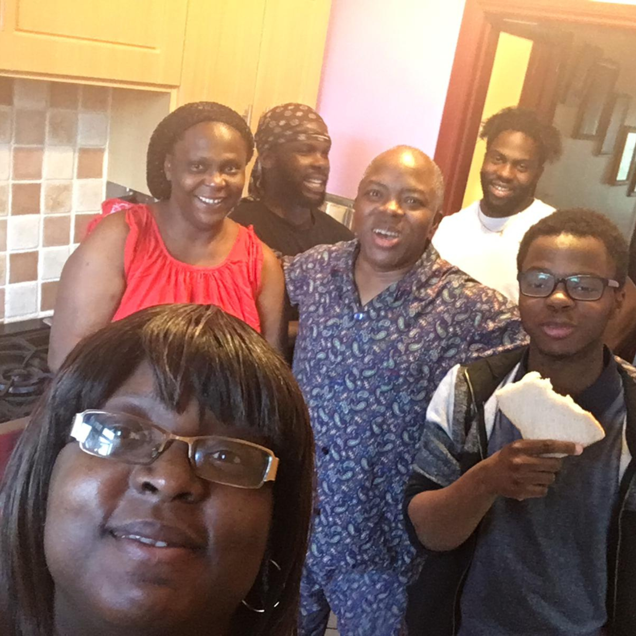 Nefe with her family